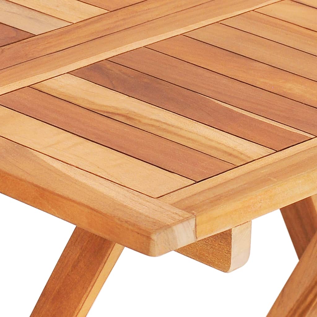 vidaXL Σετ Επίπλων Mπιστρό 3 τεμ. Μασίφ Ξύλο Teak με Γκρι Μαξιλάρια