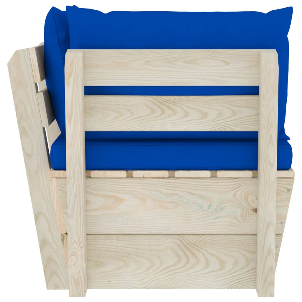 vidaXL Καναπές Κήπου Γωνιακός από Παλέτες Εμποτισμένο Ξύλο Ερυθρελάτης