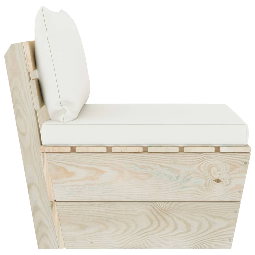 vidaXL Καναπές Κήπου Μεσαίος από Παλέτες Εμποτισμένο Ξύλο Ερυθρελάτης