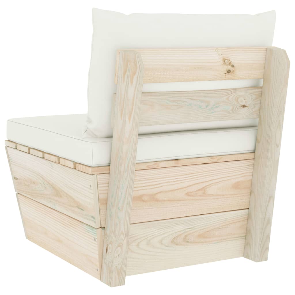 vidaXL Καναπές Κήπου Μεσαίος από Παλέτες Εμποτισμένο Ξύλο Ερυθρελάτης