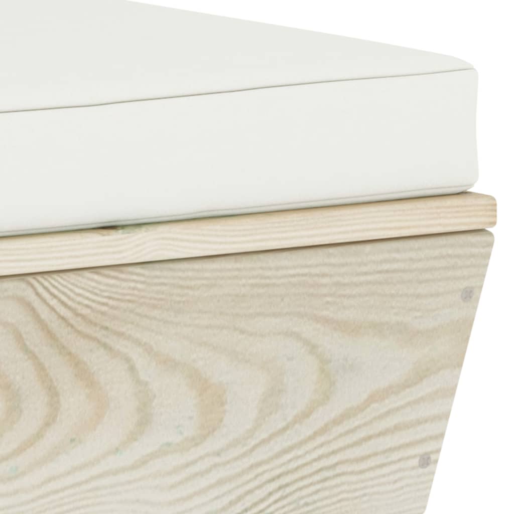 vidaXL Καναπές Κήπου Μεσαίος από Παλέτες Εμποτισμένο Ξύλο Ερυθρελάτης