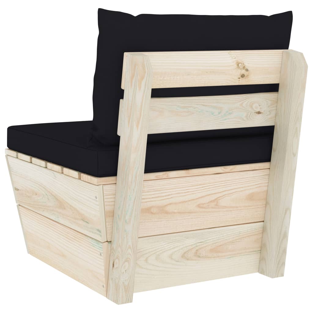 vidaXL Καναπές Κήπου Μεσαίος από Παλέτες Εμποτισμένο Ξύλο Ερυθρελάτης