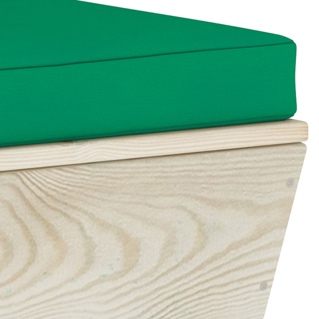 vidaXL Καναπές Κήπου Παλέτας Διθέσιος Ξύλο Ερυθρελάτης με Μαξιλάρια