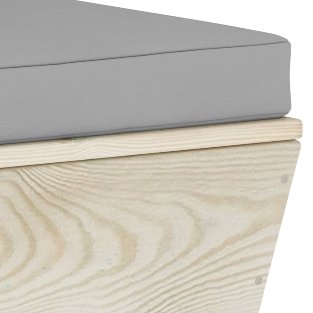 vidaXL Καναπές Κήπου Παλέτας Τριθέσιος Ξύλο Ερυθρελάτης με Μαξιλάρια