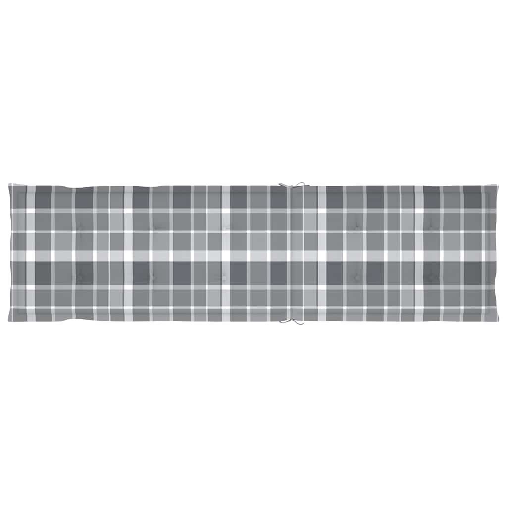 vidaXL Ξαπλώστρα Εξ. Χώρου με Υποπόδιο Μασίφ Ξύλο Ακακίας & Μαξιλάρι