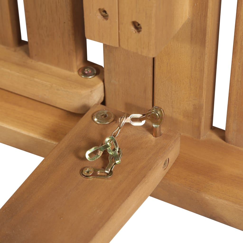 vidaXL Ξαπλώστρα Πτυσσόμενη από Μασίφ Ξύλο Ακακίας με Μαξιλάρι