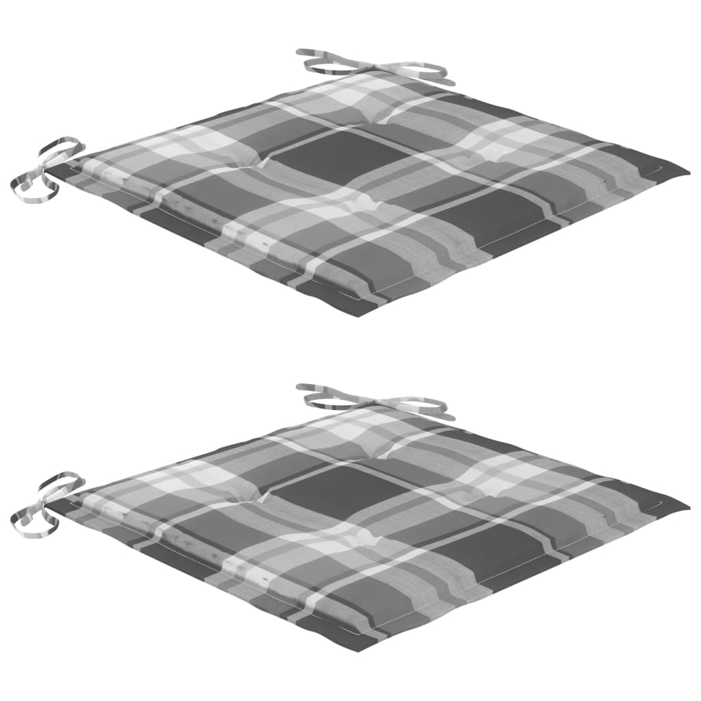 vidaXL Καρέκλες Τραπεζαρίας Εξ. Χώρου 2 τεμ. Ξύλο Ακακίας με Μαξιλάρια