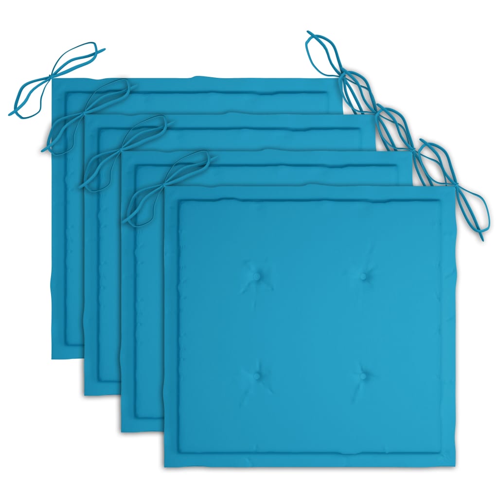 vidaXL Καρέκλες Τραπεζαρίας Εξ. Χώρου 3 τεμ. Ξύλο Ακακίας με Μαξιλάρια