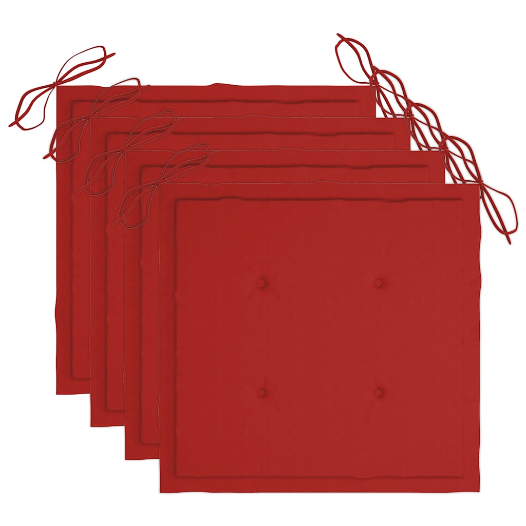 vidaXL Καρέκλες Τραπεζαρίας Εξ. Χώρου 3 τεμ. Ξύλο Ακακίας με Μαξιλάρια