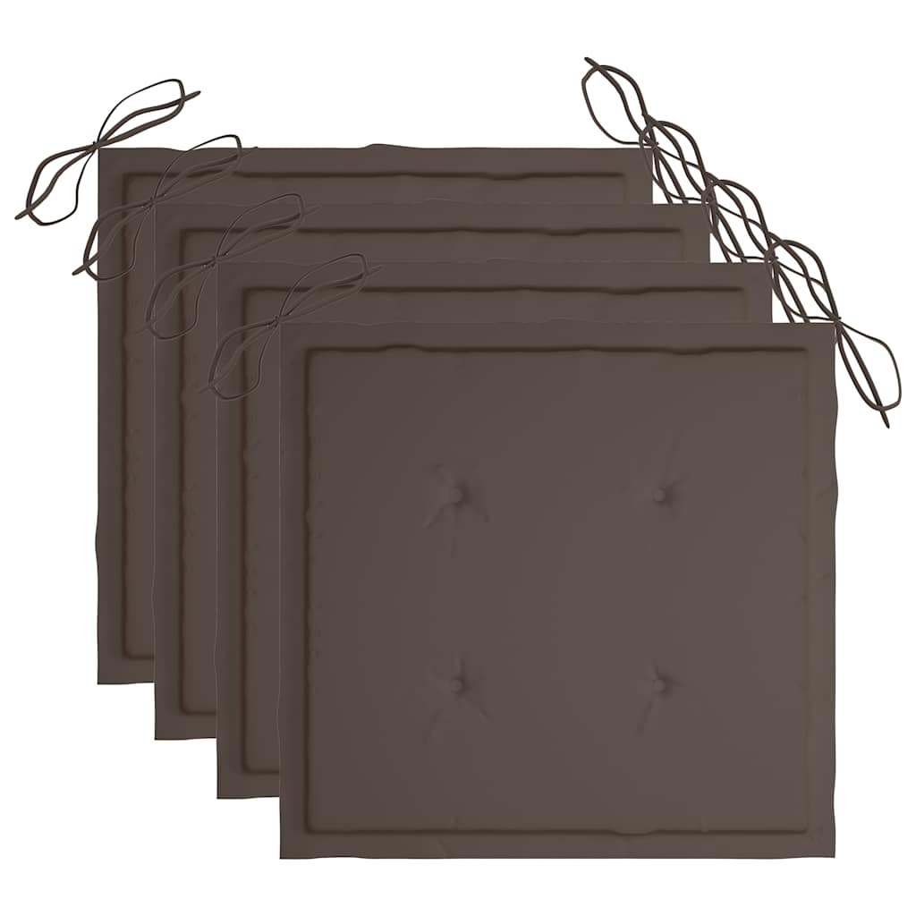 vidaXL Καρέκλες Τραπεζαρίας Εξ. Χώρου 3 τεμ. Ξύλο Ακακίας με Μαξιλάρια