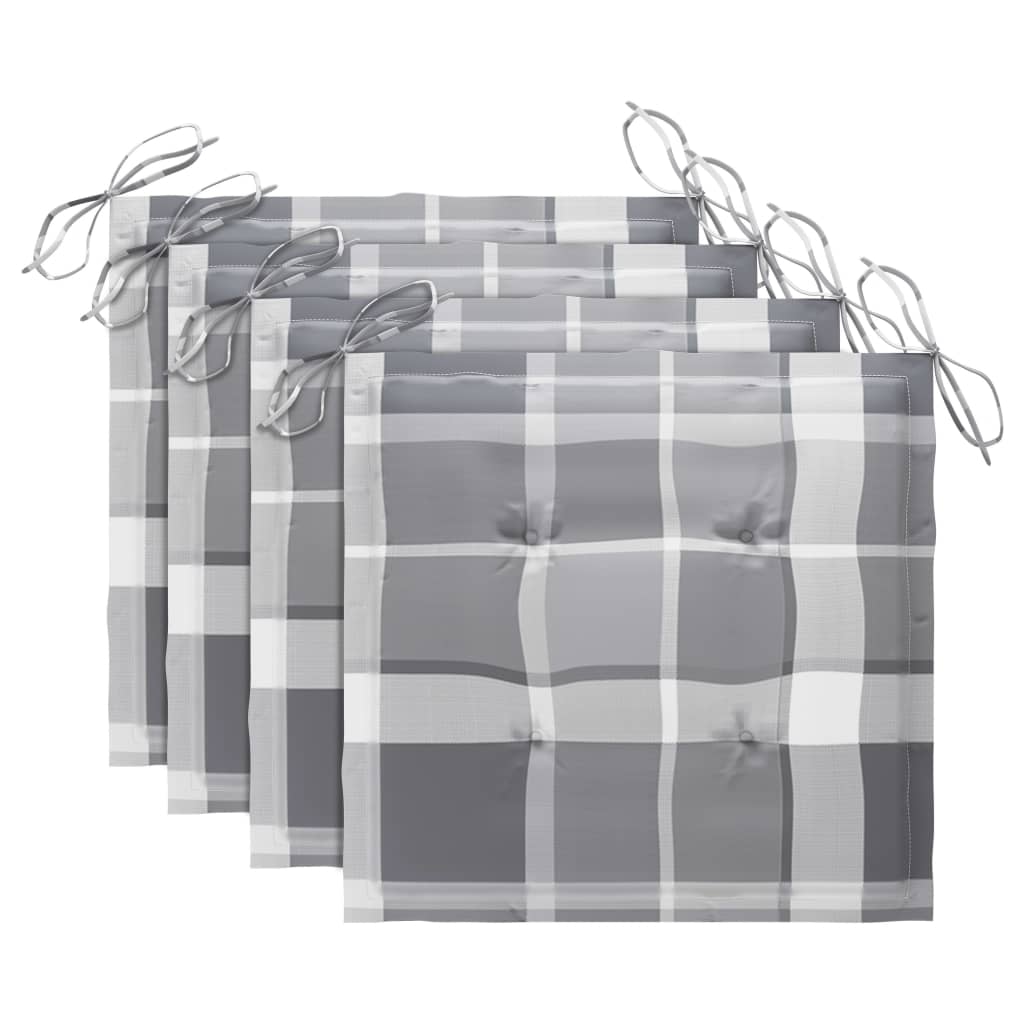 vidaXL Καρέκλες Κήπου Πτυσσόμενες 4 τεμ. Ξύλο Ακακίας με Μαξιλάρια