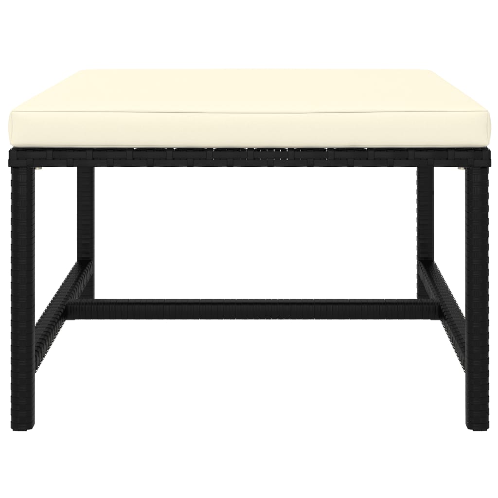 vidaXL Σαλόνι Κήπου 9 Τεμαχίων Μαύρο από Συνθετικό Ρατάν με Μαξιλάρια