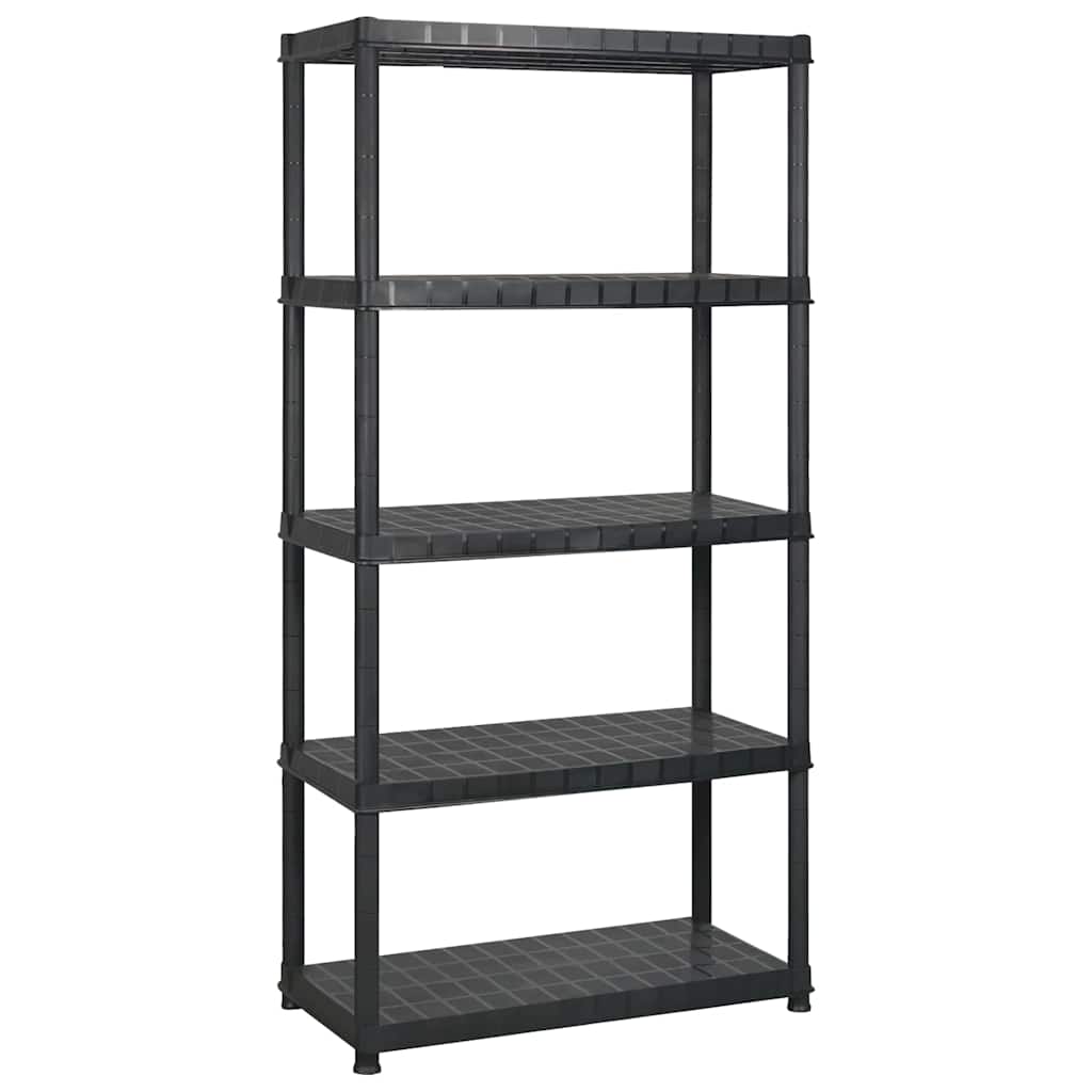 vidaXL Ραφιέρα Αποθήκευσης 5 Επιπέδων Μαύρη 170 x 40 x 185 εκ Πλαστική