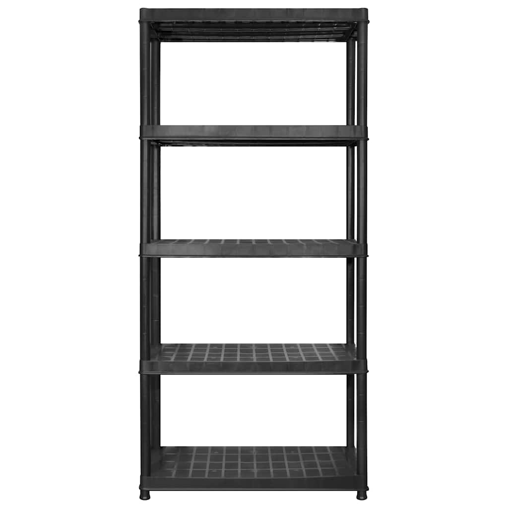 vidaXL Ραφιέρα Αποθήκευσης 5 Επιπέδων Μαύρη 170 x 40 x 185 εκ Πλαστική