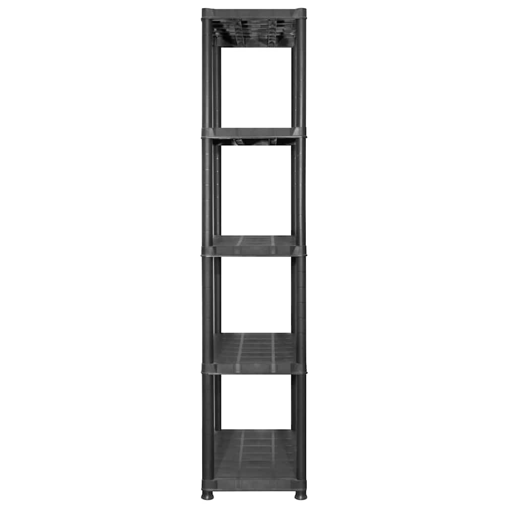 vidaXL Ραφιέρα Αποθήκευσης 5 Επιπέδων Μαύρη 213x38x170 εκ. Πλαστική