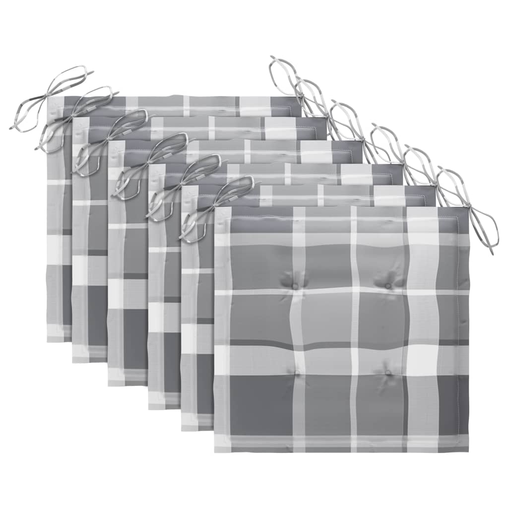 vidaXL Καρέκλες Εξωτ. Χώρου Πτυσσόμενες 6 τεμ Ξύλο Ακακίας & Μαξιλάρια