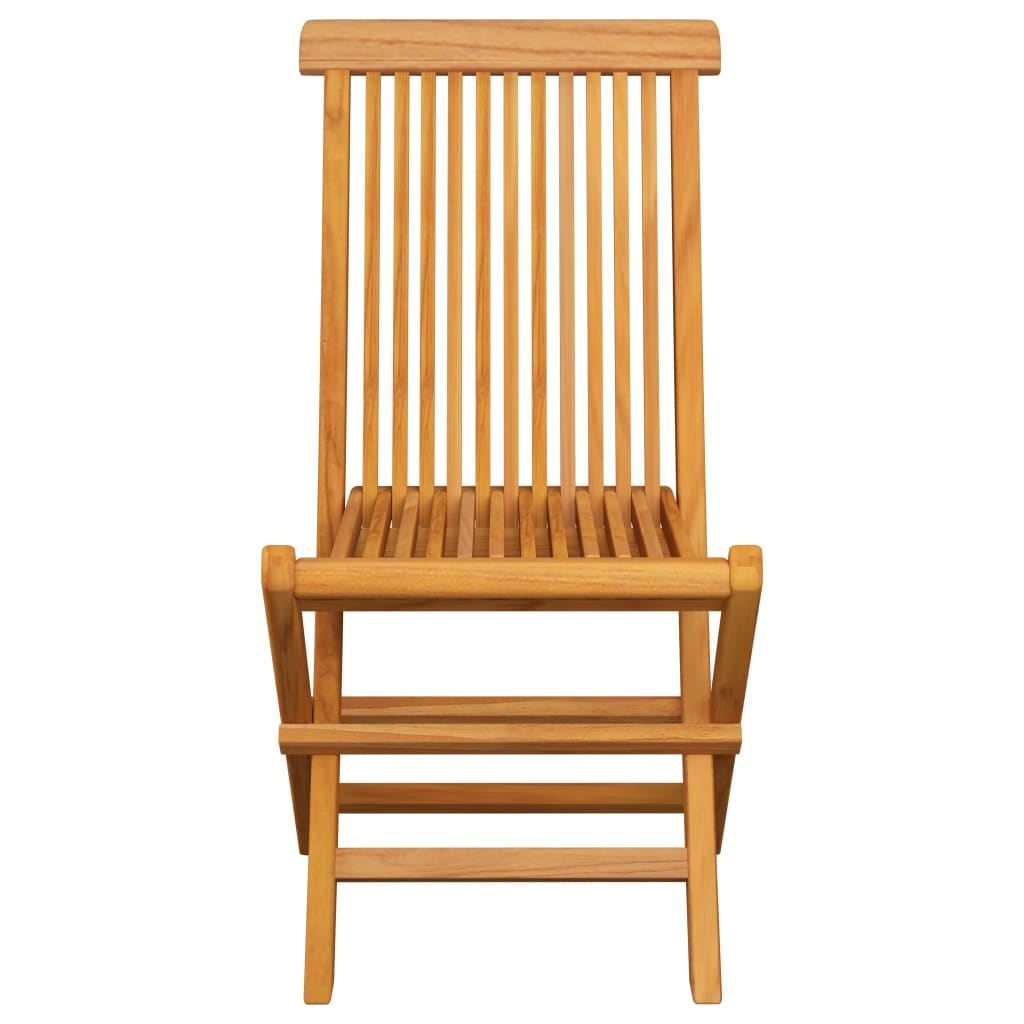 vidaXL Καρέκλες Κήπου 6 τεμ. Μασίφ Ξύλο Teak με Λευκά/Κρεμ Μαξιλάρια