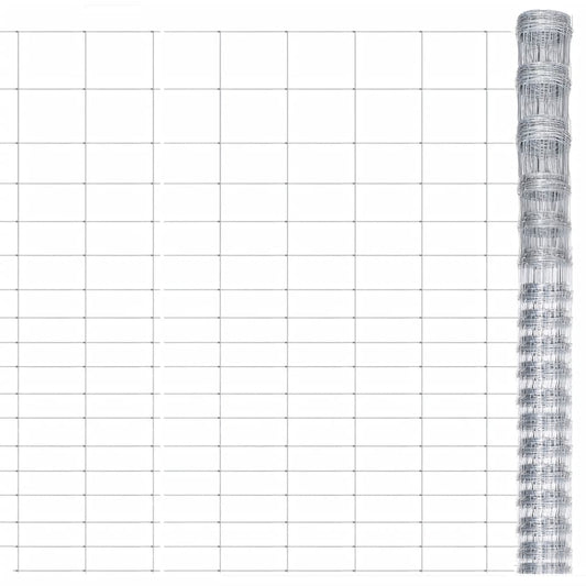 vidaXL Συρματόπλεγμα Περίφραξης Ασημί 50 x 1,25 μ. Γαλβανισμένο Ατσάλι