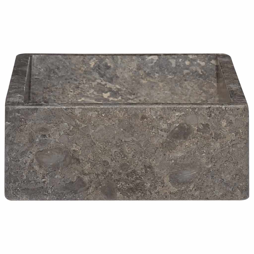 vidaXL Νιπτήρας Γυαλιστερό Γκρι 45 x 30 x 12 εκ. Μαρμάρινος