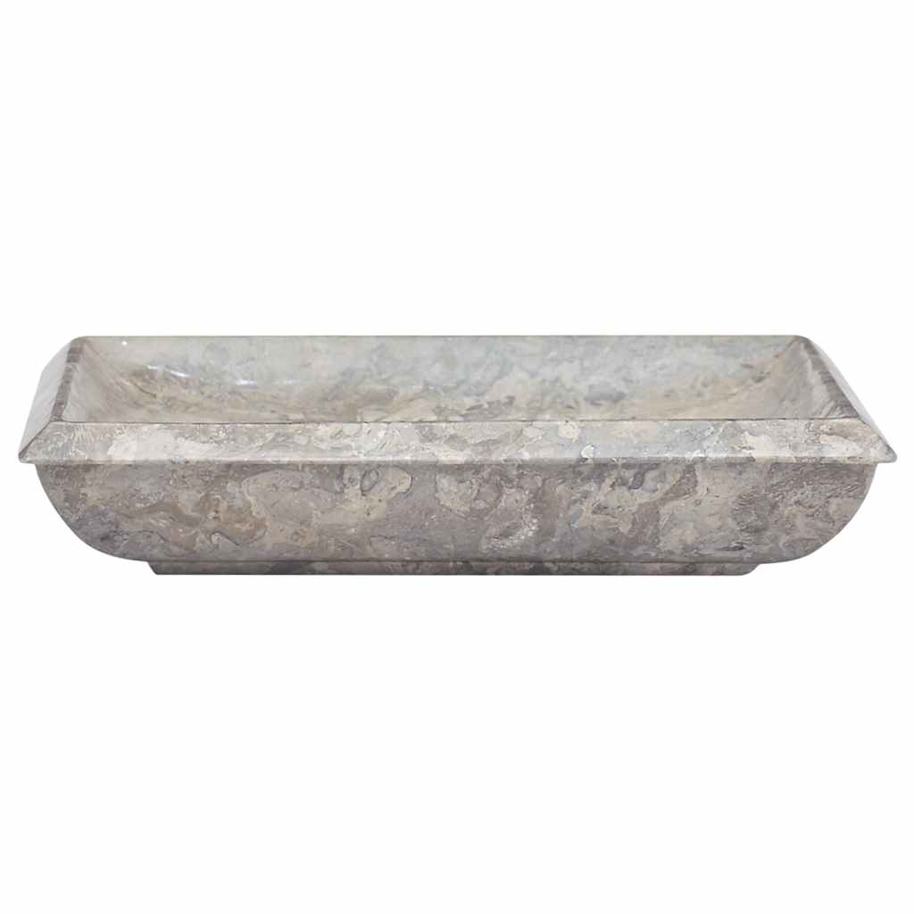 vidaXL Νιπτήρας Γκρι 50 x 35 x 10 εκ. Μαρμάρινος