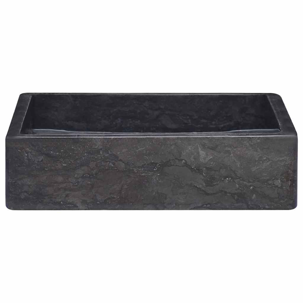 vidaXL Νιπτήρας Μαύρος 40 x 40 x 10 εκ. Μαρμάρινος