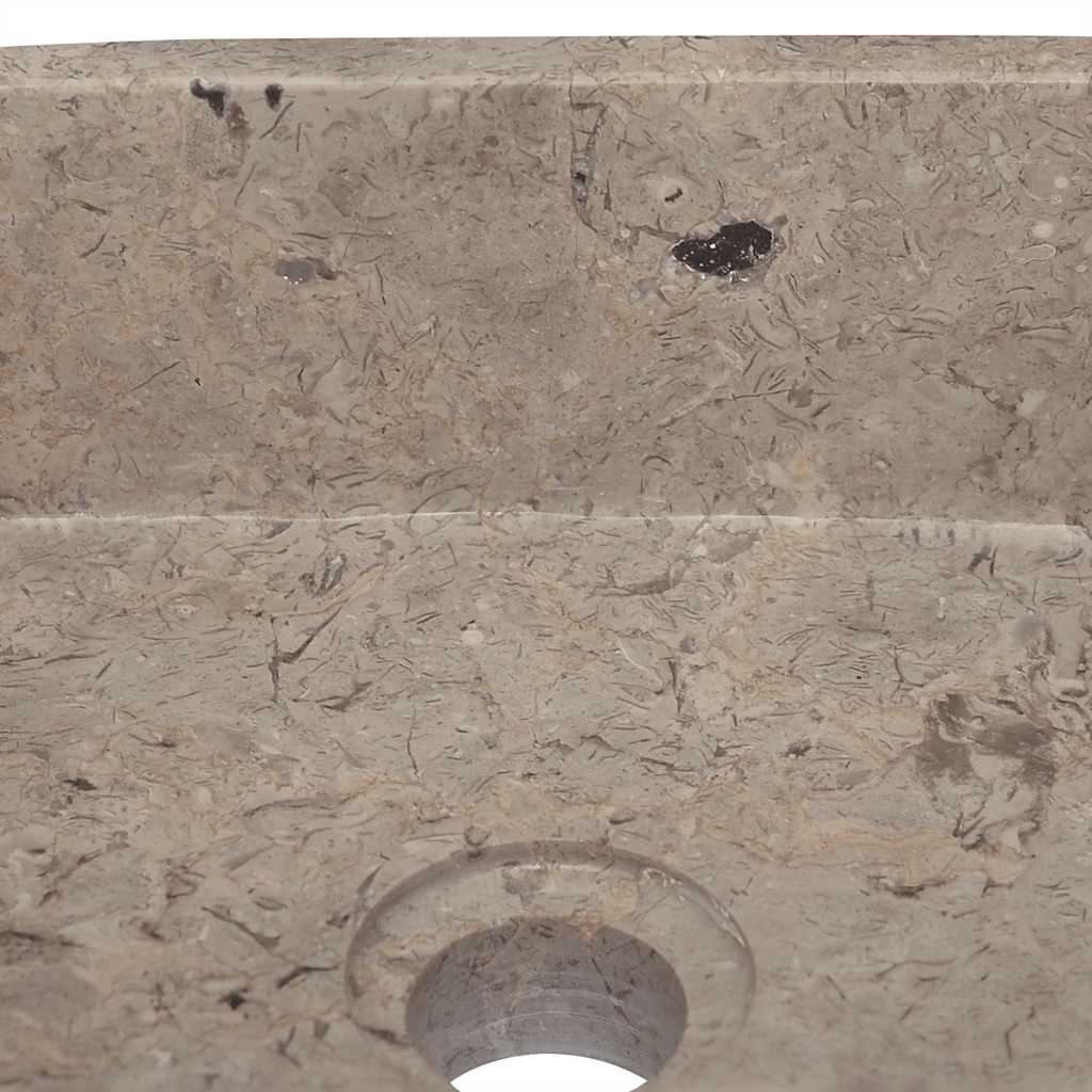 vidaXL Νιπτήρας Γκρι 30 x 30 x 13 εκ. Μαρμάρινος