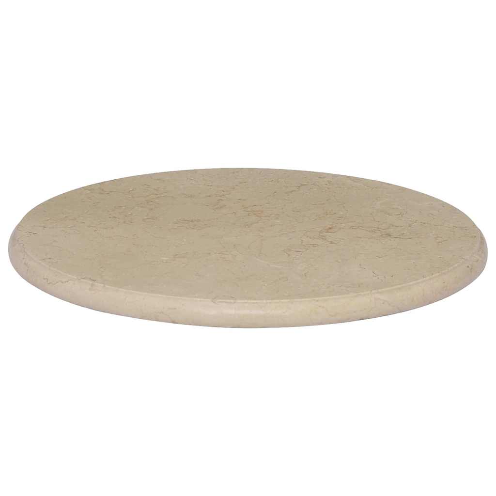 vidaXL Επιφάνεια Τραπεζιού Κρεμ Ø50 x 2,5 cm Μαρμάρινη
