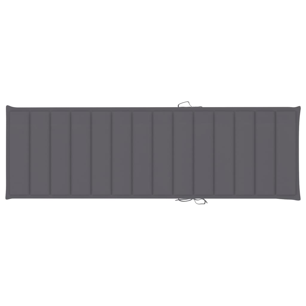 vidaXL Ξαπλώστρα από Εμποτισμένο Ξύλο Πεύκου με Ανθρακί Μαξιλάρι