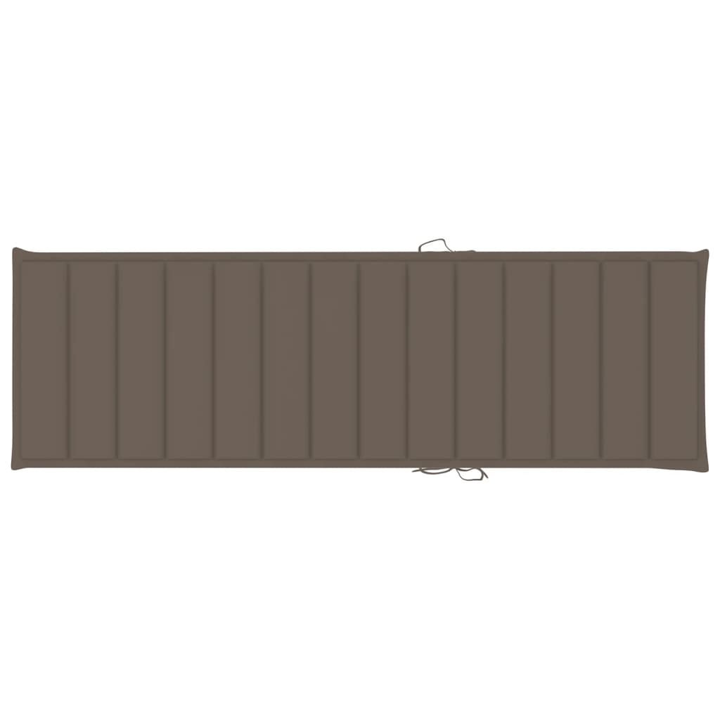 vidaXL Ξαπλώστρα από Εμποτισμένο Ξύλο Πεύκου με Taupe Μαξιλάρι