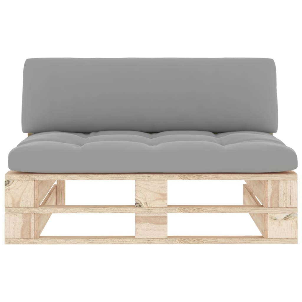 vidaXL Καναπές Κήπου Μεσαίος από Παλέτες Εμποτισμένο Ξύλο Πεύκου