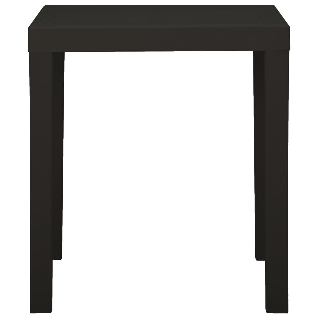 vidaXL Τραπέζι Κήπου Ανθρακί 79 x 65 x 72 εκ. από Πλαστικό