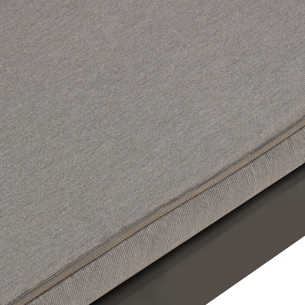 vidaXL Σαλόνι Κήπου 2 Τεμαχίων Γκρι Πλαστικό με Μαξιλάρια