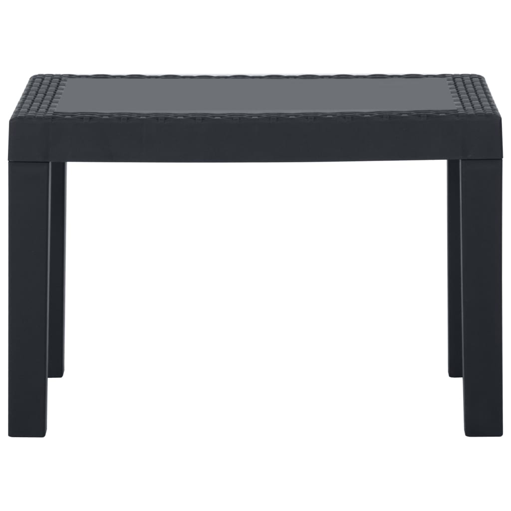 vidaXL Σαλόνι Κήπου 3 Τεμαχίων Γκρι Πλαστικό με Μαξιλάρια