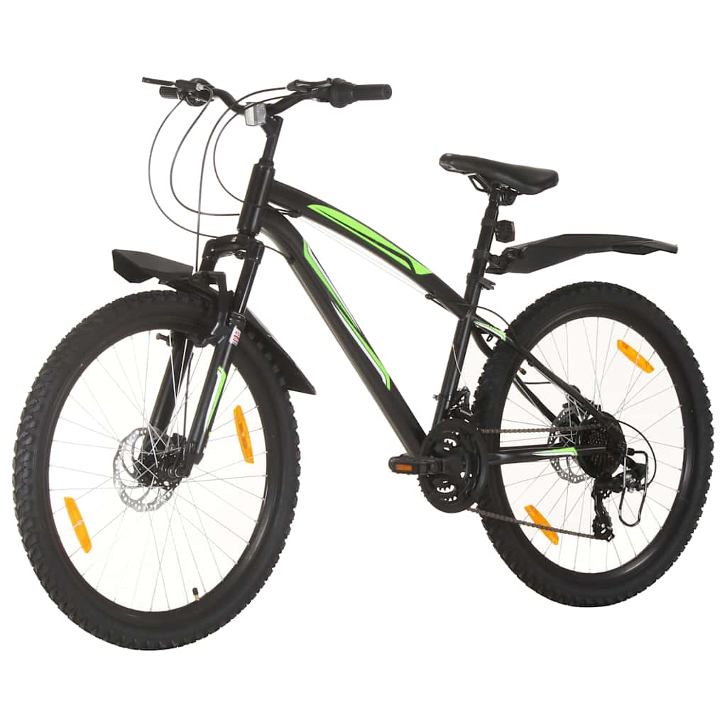 vidaXL Ποδήλατο Mountain 26'' Μαύρο με 21 Ταχύτητες 46 εκ.