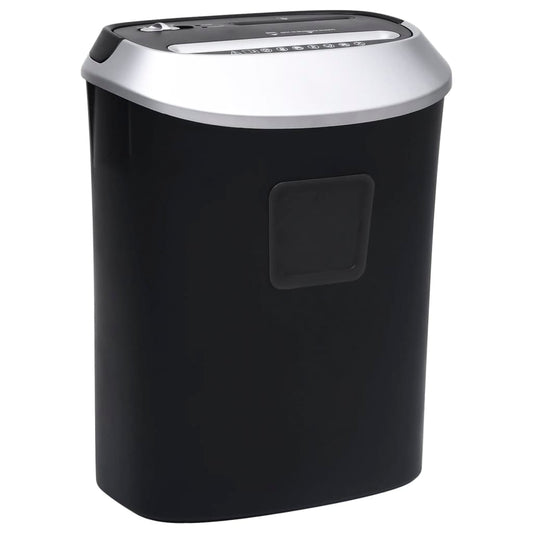 vidaXL Καταστροφέας Εγγράφων 10 Φύλλων με Εγκάρσια Κοπή Μαύρος