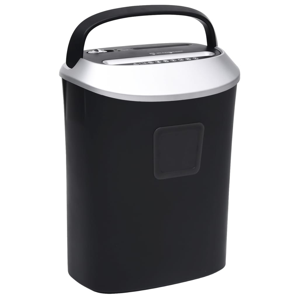 vidaXL Καταστροφέας Εγγράφων 10 Φύλλων με Εγκάρσια Κοπή Μαύρος