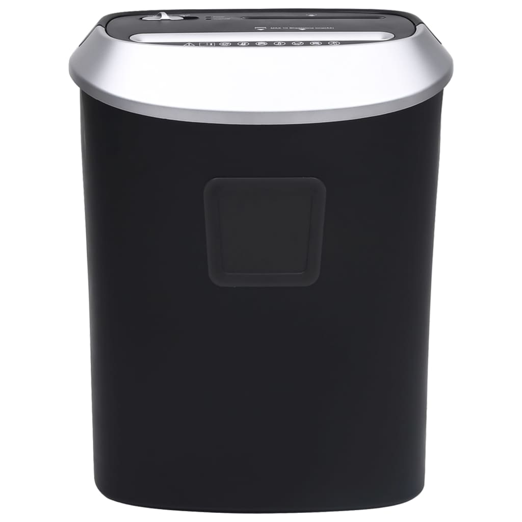 vidaXL Καταστροφέας Εγγράφων 10 Φύλλων με Εγκάρσια Κοπή Μαύρος