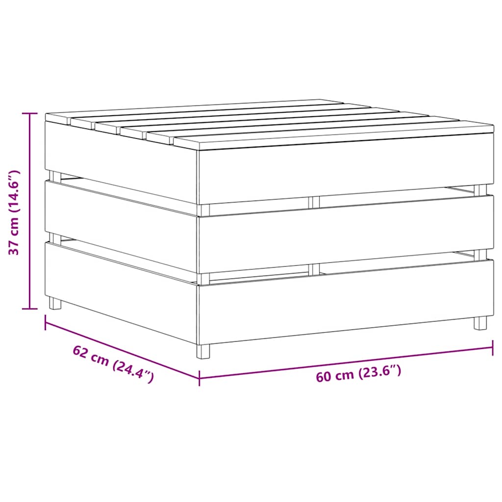 vidaXL Τραπέζια Κήπου από Παλέτες 2 τεμ. από Εμποτισμένο Ξύλο Πεύκου