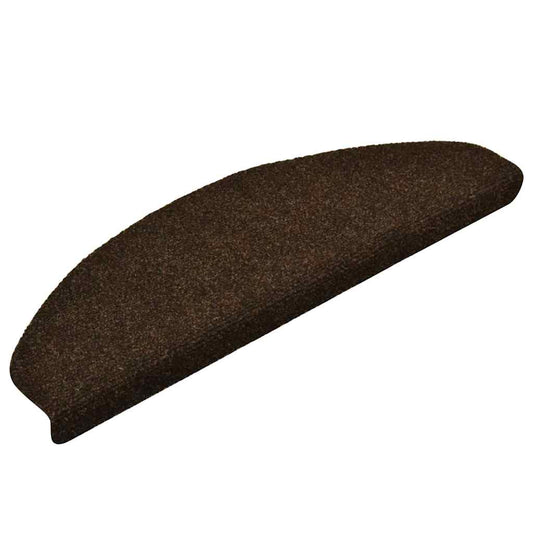 vidaXL Πατάκια Σκάλας Αυτοκόλλητα 5 τεμ. Καφέ 65x21x4 εκ. Βελονιασμένα