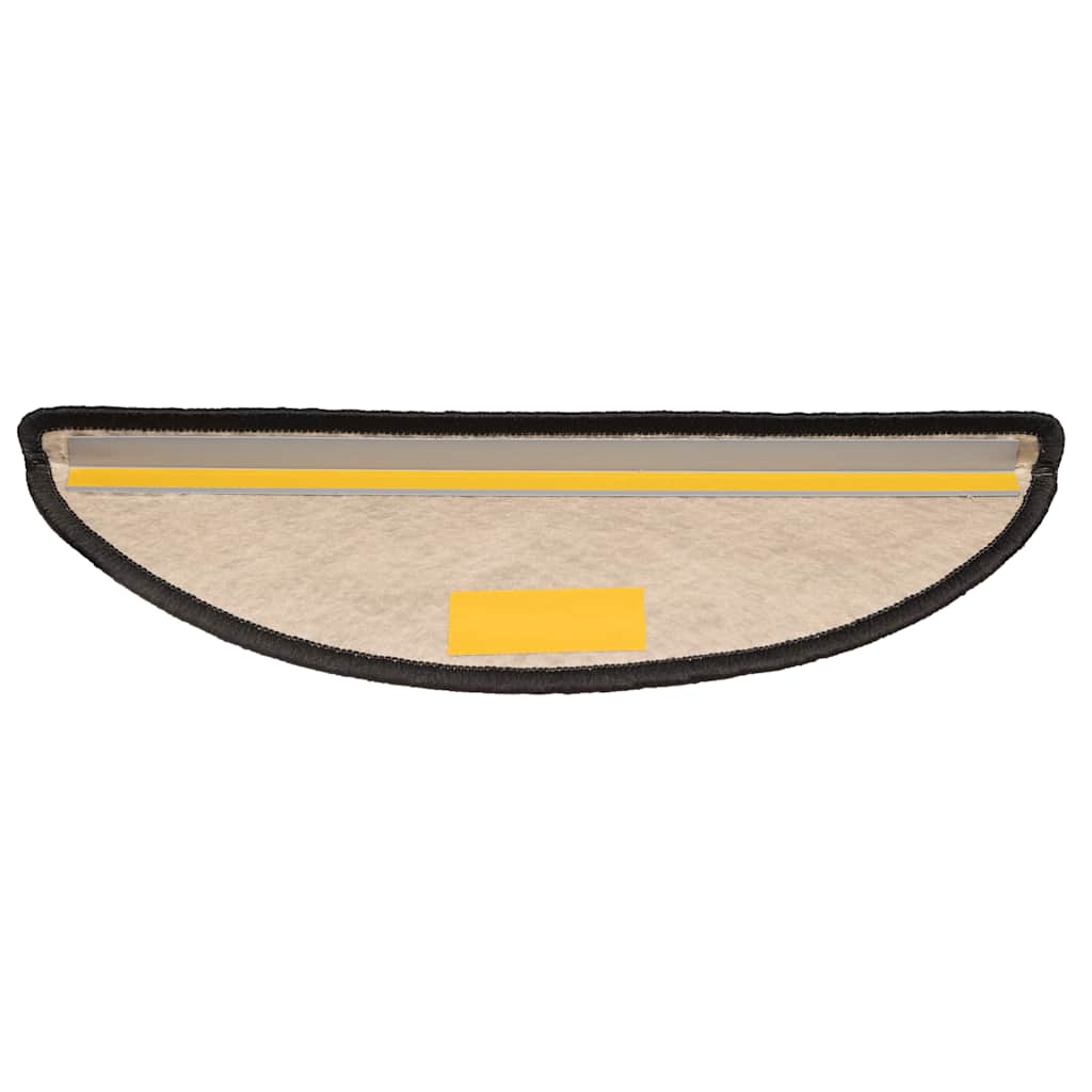 vidaXL Πατάκια Σκάλας Αυτοκόλ. 15 τεμ. Όψη Σιζάλ Ανθρακί 65x21x4 εκ.