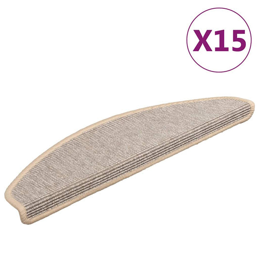 vidaXL Πατάκια Σκάλας Αυτοκόλλητα 15 τεμ. Ασημί 65x21x4 εκ.