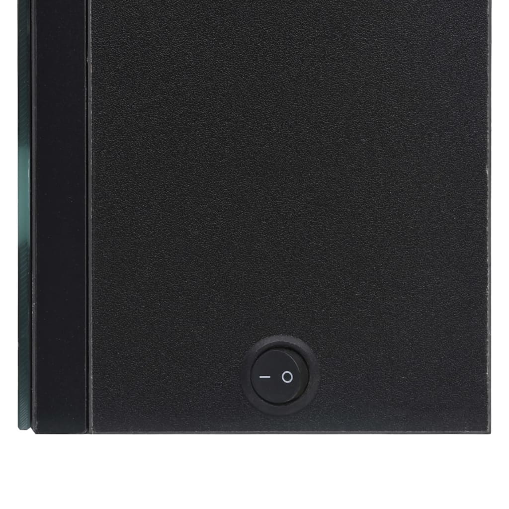 vidaXL Καθρέφτης Μπάνιου με Ντουλάπι / LED Μαύρο 50 x 14 x 60 εκ.