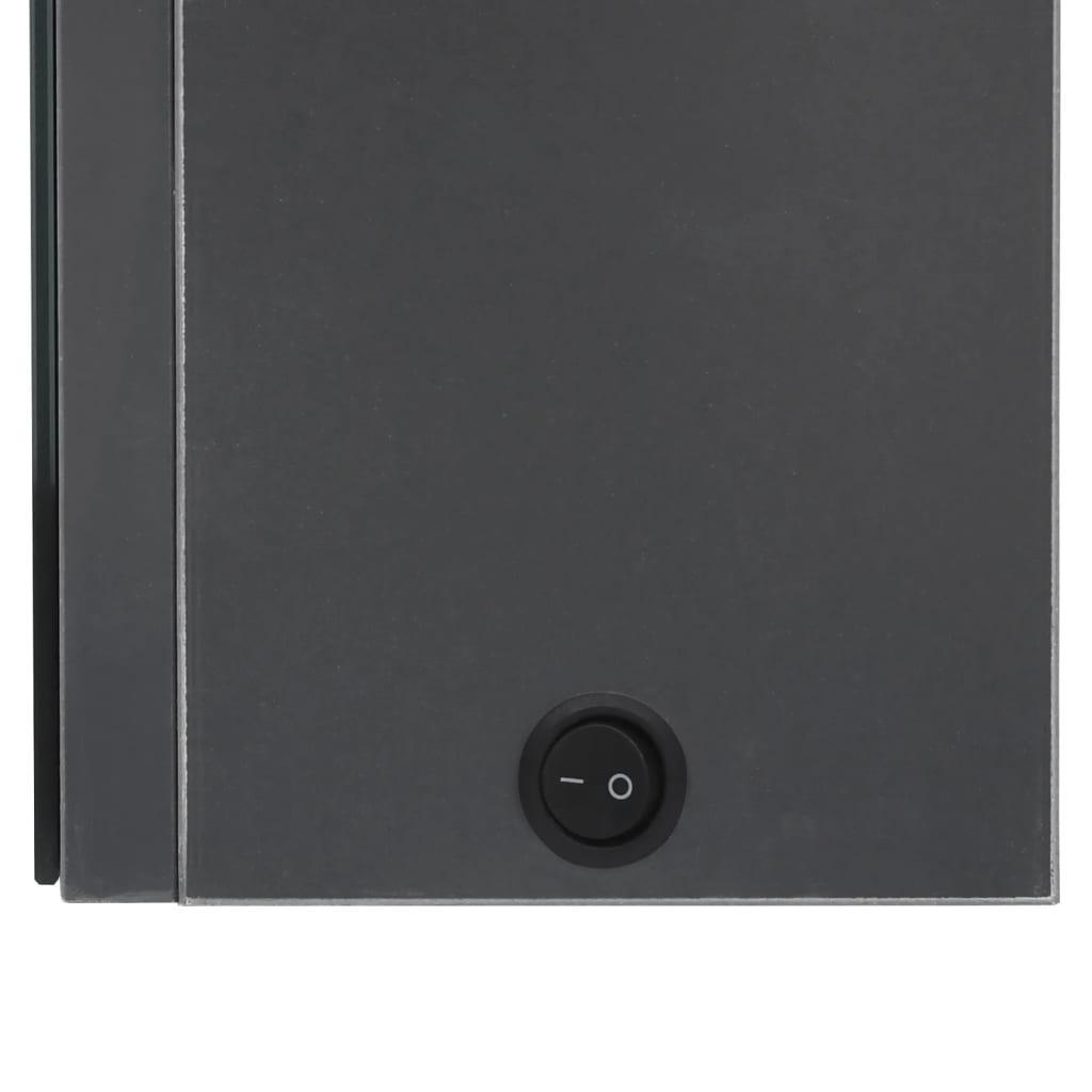 vidaXL Καθρέφτης Μπάνιου με Ντουλάπι & Φωτισμό LED Γκρι 50x14x60 εκ.