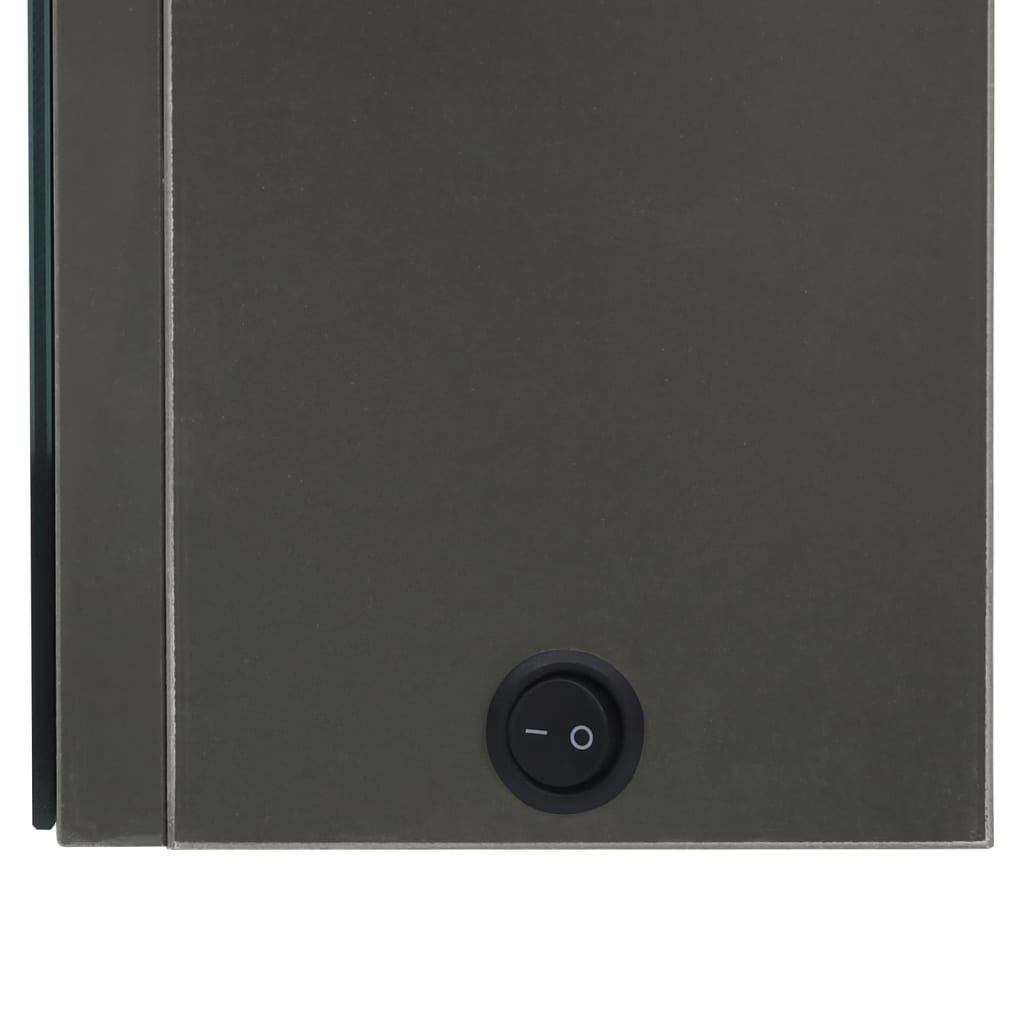 vidaXL Καθρέφτης Μπάνιου με Ντουλάπι / LED Ανθρακί 50 x 14 x 60 εκ.