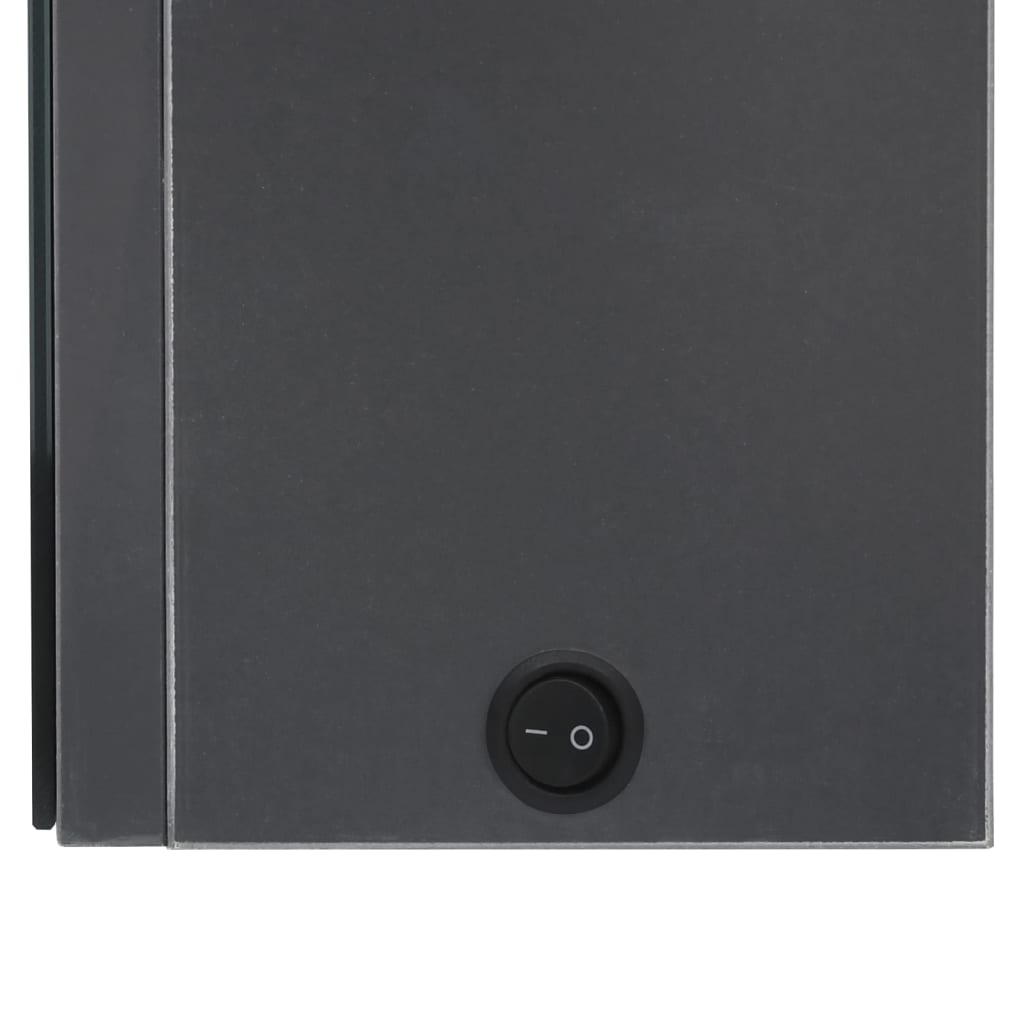 vidaXL Καθρέφτης Μπάνιου με Ντουλάπι & LED Γκρι 89 x 14 x 62 εκ.