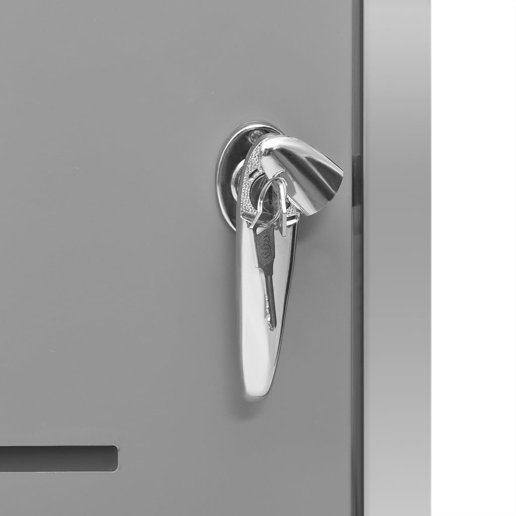 vidaXL Πλαίσιο για Κάδο Απορρ. με Ρόδες 69x77,5x112,5 εκ Αν. Ατσάλι