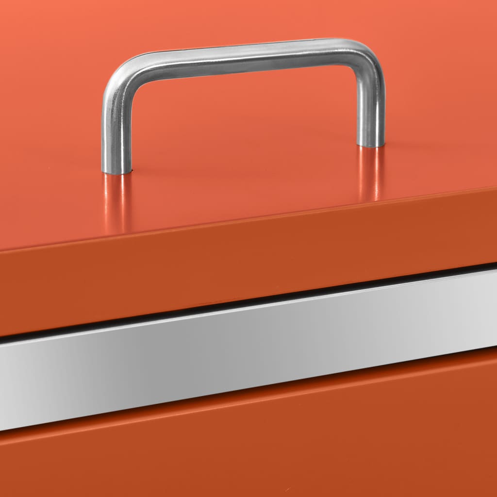 vidaXL Πλαίσιο Κάδων Απορρ. Διπλό με Ρόδες 138x77,5x112,5 εκ Αν. Ατσα.