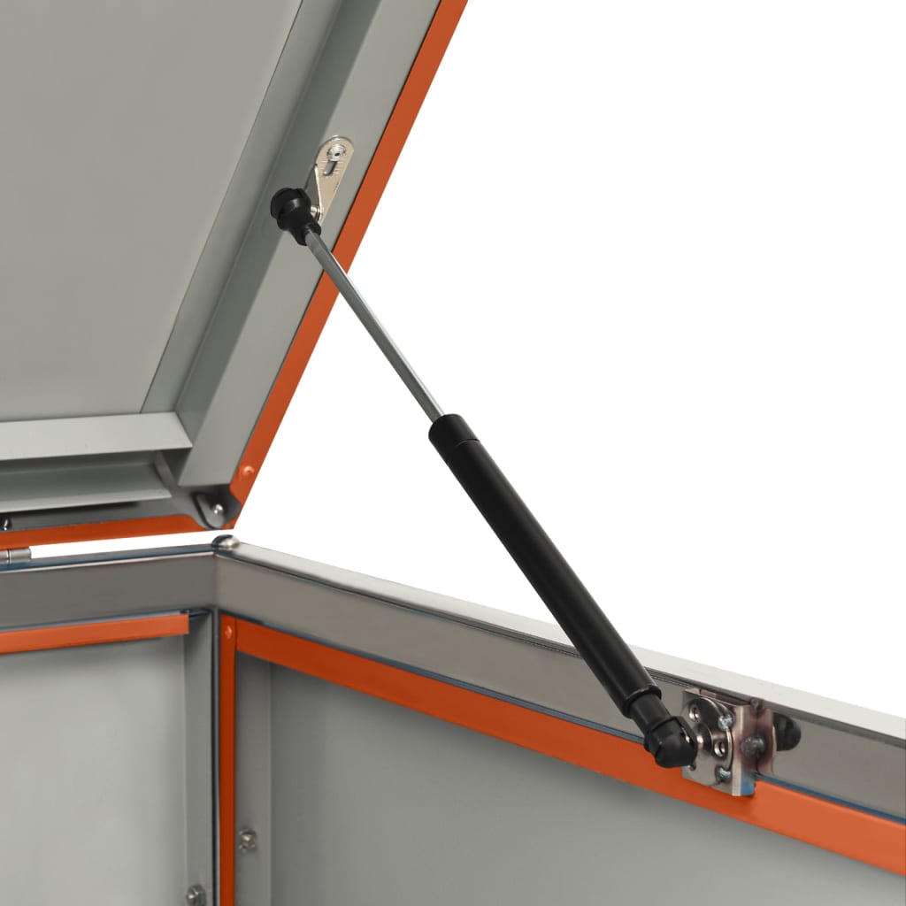 vidaXL Πλαίσιο Κάδου Απορρ. Τριπλό με Ρόδες 207x77,5x112,5εκ. Αν. Ατσ.