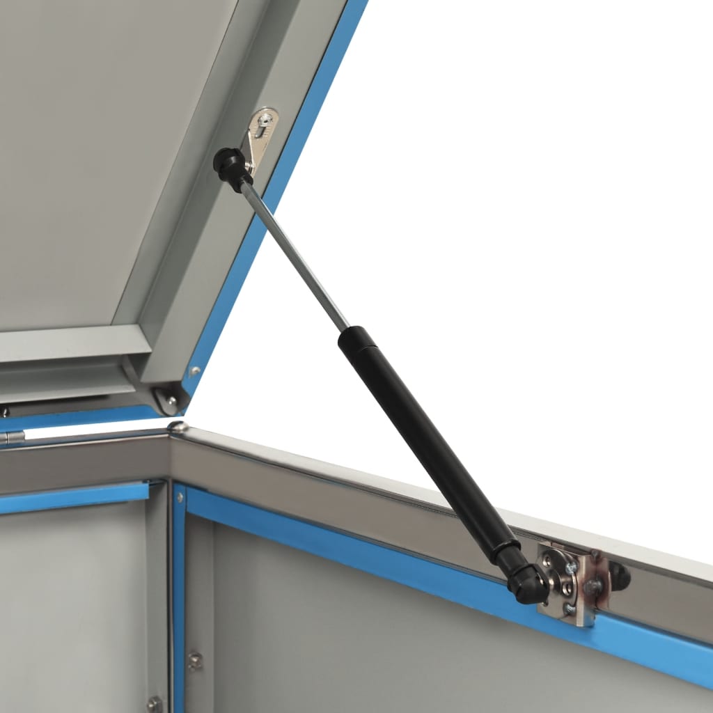 vidaXL Πλαίσιο Κάδων Απορρ. Διπλό με Ρόδες 138x77,5x112,5 εκ Αν. Ατσα.