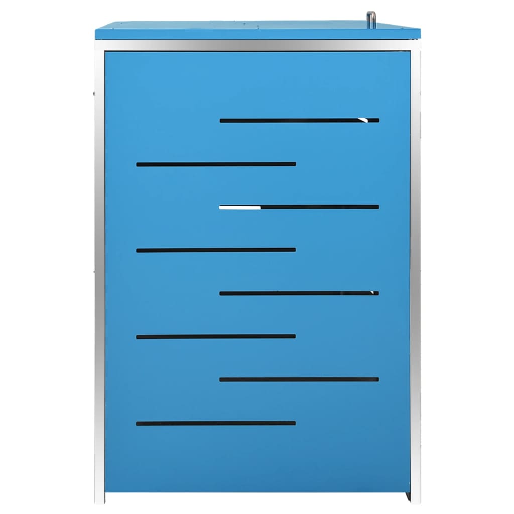 vidaXL Πλαίσιο Κάδου Απορρ. Τριπλό με Ρόδες 207x77,5x112,5εκ. Αν. Ατσ.